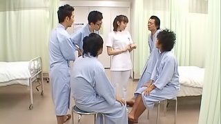 Hardcore big tits Japanese nurse gets gangbanged in the hospital