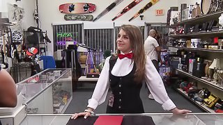 Pawn shop owner penetrates the pussy of a hot customer