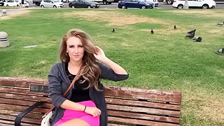 Woman cries out noisily while struggling to come to terms with a giant penis in her cock