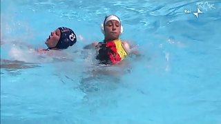 Waterpolo oops from german girl