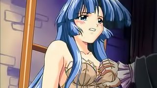 Wild Bondage Fucking in Anime Porn Video with Blue-Haired Babe