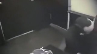 Couple gets busted fucking in the toilet of a restaurant and the waitress kicks them out !!!