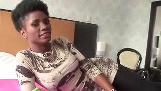 Black hottie gets banged with fat dick